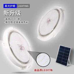 60/500w led solar luz de teto luz pingente ao ar livre indoor lâmpada de energia solar com linha luz do corredor para decoração do jardim quente - Image 2