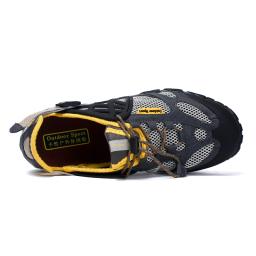 Sapatos de caminhada masculinos malha montanhismo respirável leve sapatos anti deslizamento botas ao ar livre - Image 2