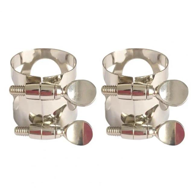 Bocal de metal para clarinete com parafusos ajustáveis e ligadura B Flat - Acessórios para instrumentos de sopro