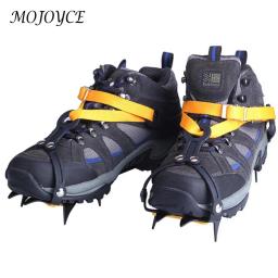 Grampos de gelo de aço inoxidável, 10 dentes, grampos de montanhismo, ajustável com bolsa, caminhadas, escalada, pesca, jogging, 1 par - Image 5