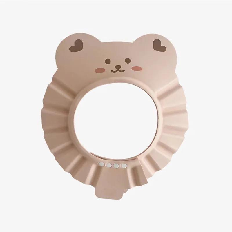Tampão do champô do bebê dos desenhos animados, EVA ajustável, urso, coelho, chapéu do banho do bebê, tampa principal, proteger os ouvidos dos olhos, viseira de banho, escudo - Image 1
