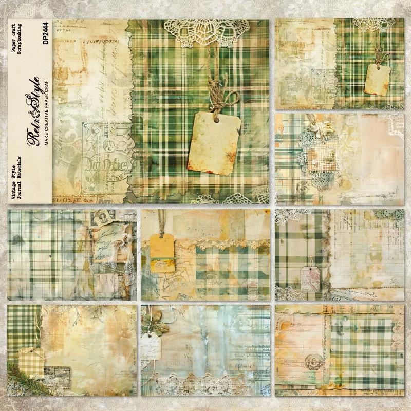 Pacote de cartões Panalisa Craft, Scrapbooking estilo vintage, papel modelado, peso leve, Scrapbooking extravagante, Tamanho A5, 8 folhas - Image 1