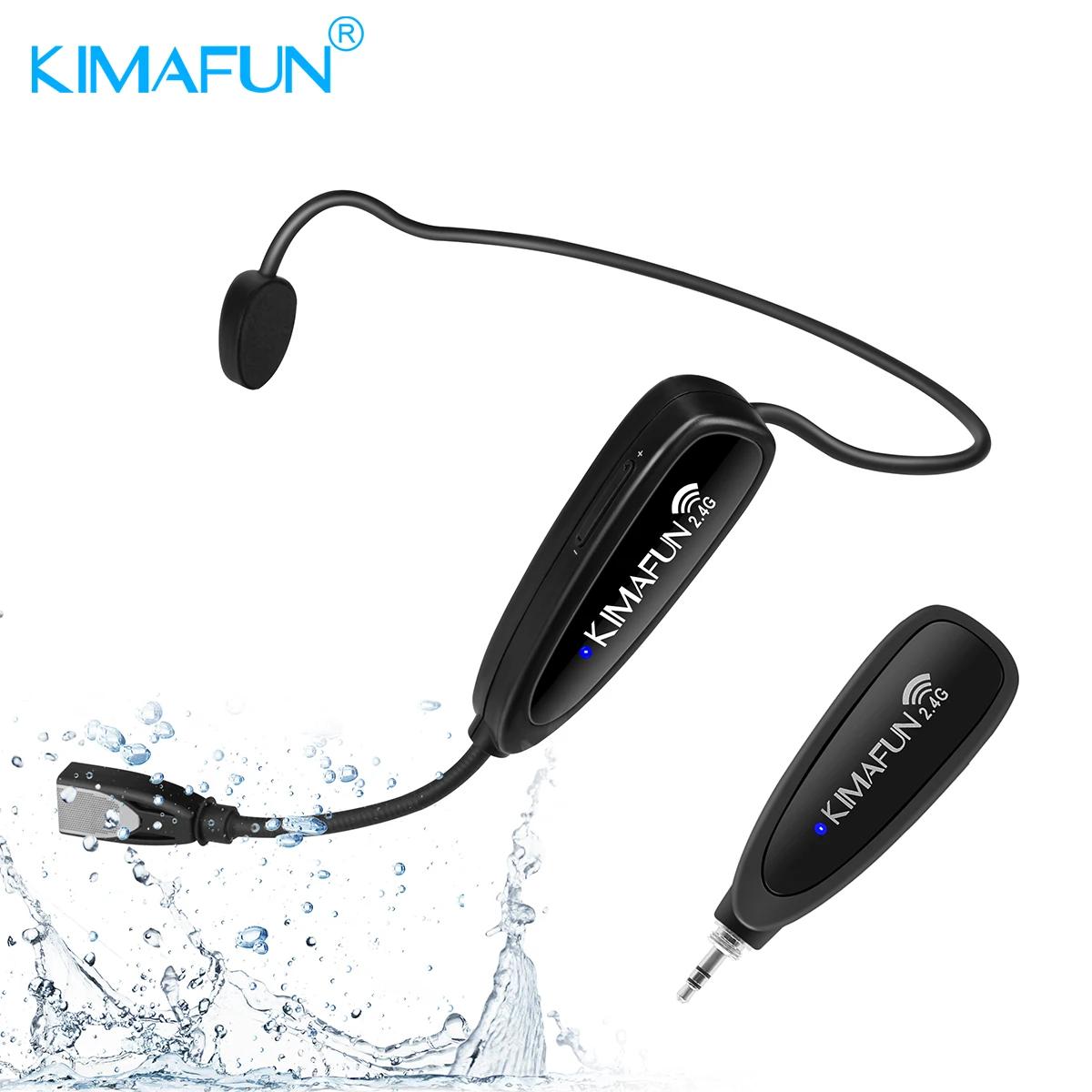 Kimagfun-Sistema de Microfone Sem Fio, Microfone Impermeável para Fitness,Spinning, Aeróbica, Ioga, Treinador de Pilates, 2.4G - Image 1