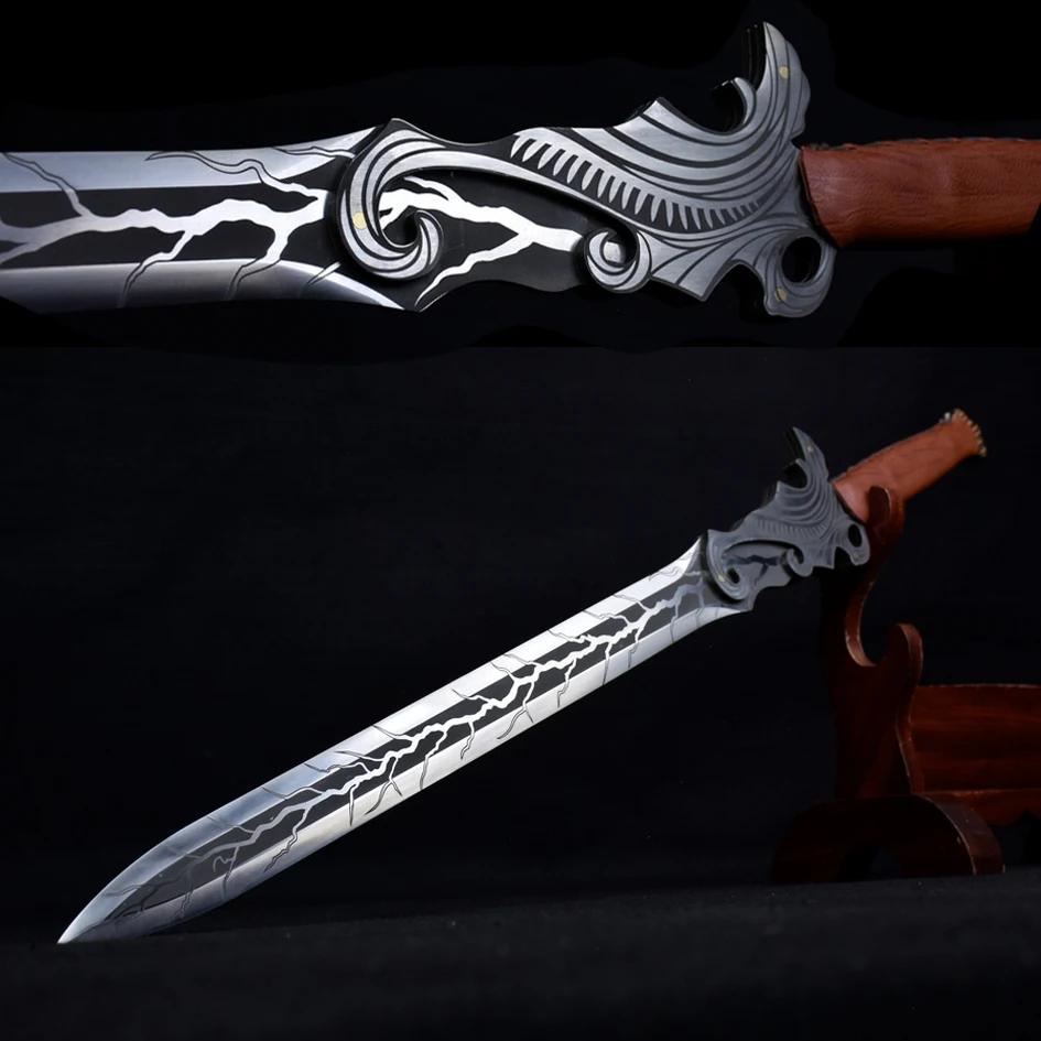 Espada Verdadeira em Aço Inoxidável, Arma Relâmpago do Guerreiro, Guerreiro Antigo, Filme Americano, Artes Marciais Katana, 99cm - Image 1