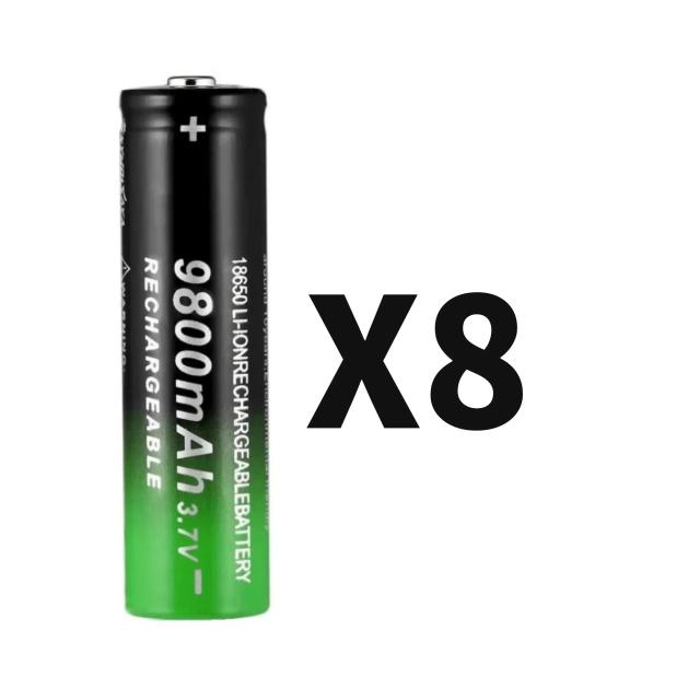 Bateria Recarregável de Íon de Lítio 18650 9800mAh 3.7V Ideal para Lanternas LED e Equipamentos de Brinquedo