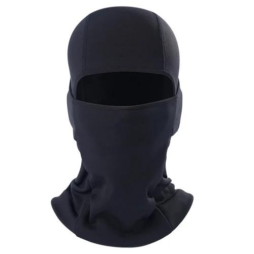 Inverno preto polar velo balaclava esqui máscara facial capa à prova de vento mais quente tático boné gorros capacete da bicicleta forro capuz chapéu - Image 1