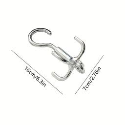 1/2 pçs multifuncional rotativo roupas gancho perfurador livre 4 garras rotação cabide cinto organizador cachecol rack de armazenamento guarda-roupa - Image 6