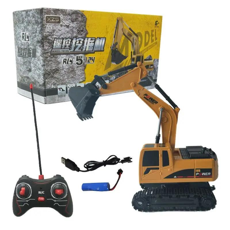Carro basculante escavadeira rc 2.4g, veículo de engenharia com controle remoto, caminhão rastreador, brinquedos bulldozer para meninos, crianças, presentes de natal - Image 1