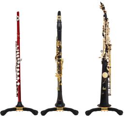 Tripé de metal portátil suporte para saxofone soprano reto, flauta, instrumento de clarinete, antiderrapante, suporte leve, suporte - Image 1
