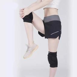 Joelheiras espessadas elásticas para homens e mulheres, equipamento de proteção, basquete, voleibol, futebol, protetor de cinta, antiderrapante, masculino, 1 par - Image 2
