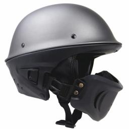 Motocicleta equitação capacete com o Chin destacável, metade do rosto esportes capacetes, equipamento Otorcycle, Dot - Image 1