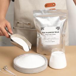 Cera de areia branca 500g/1000g, cera de flor de gelo, faça você mesmo, acessórios de fabricação de velas, floco de neve, vela de cera, pintura de paisagem, copo de areia - Image 2