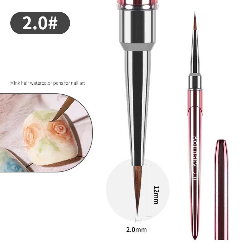 Kolinsky Metal Nail Art, escultura, escultura escova, pó líquido, desenho de flores, projeto, pintura caneta, 99.99%, 1pc - Image 1