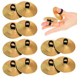 Cymbalas de cobre pequenas cymbalas dança do ventre pratos de dedo para pires de instrumentos musicais - Image 1