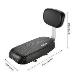Criança assento traseiro da bicicleta universal almofada do assento traseiro com encosto com alça apoio de braço pedal ciclismo acessórios - Image 6