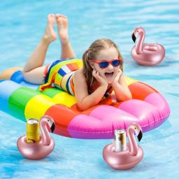 Titular de bebidas infláveis, Flamingo Coaster, Summer Swimming Pool Party Supplies, Hawaii Beach, Birthday Party Decorações, 3 pcs, 12 pcs - Image 3