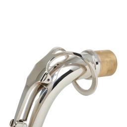 Saxofone Alto prata Bent Neck Boca, 2,5 centímetros de bronze, tubulação Bent, instrumento de sopro, substituir acessórios - Image 5