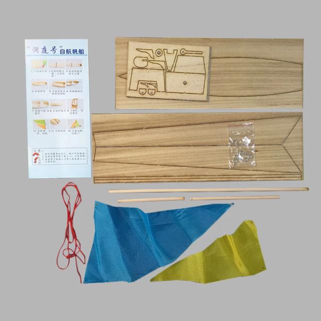 Kit de Montagem de Modelo de Navio à Vela Dongting em Madeira - Brinquedo DIY Educativo e Decorativo para Crianças