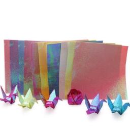 100 pces brilho papel brilhante sorte pássaro origami brilhando quadrado artesanal 10cm - Image 5