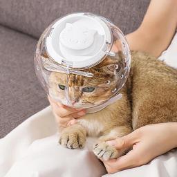 Focinho de gato com aparador de unhas, Grande capacete de astronauta, Máscara de preparação, Anti mordida, Capas de pata respirável - Image 3