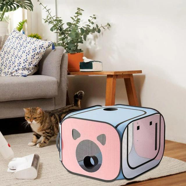 Caixa de Secagem Multifuncional Dobrável para Animais de Estimação, Ideal para Limpeza e Grooming de Cães e Gatos