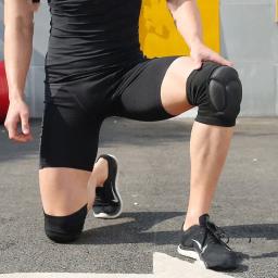 Joelheiras de proteção espessa esponja, esportes radicais de futebol voleibol, antiderrapante colisão evitar joelheira cinta, 1 par - Image 3