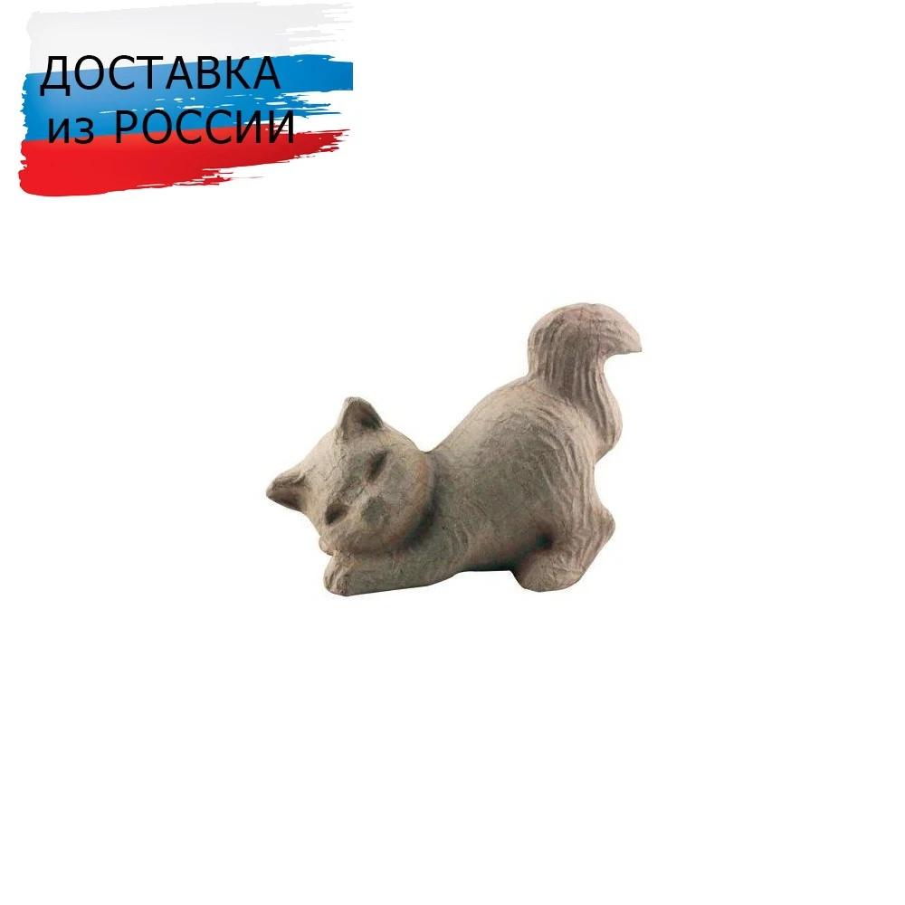 Estatueta de papel machê, volumétrico, pequeno, gatinho, 10,5*20*15 cm costura costura acessórios artesanato diy suprimentos - Image 1
