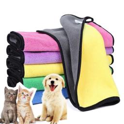 Toalha de banho absorvente ultra-absorvente de microfibra, para animais pequenos e médios cães e gatos, lavável à máquina - Image 1