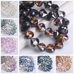 Facetado Contas De Vidro De Cristal para Fazer Jóias, Forma De Vieira, Brilhante, Brilhante, Colorido, Solto, Descobertas DIY, 11x12mm, 10Pcs - Image 1
