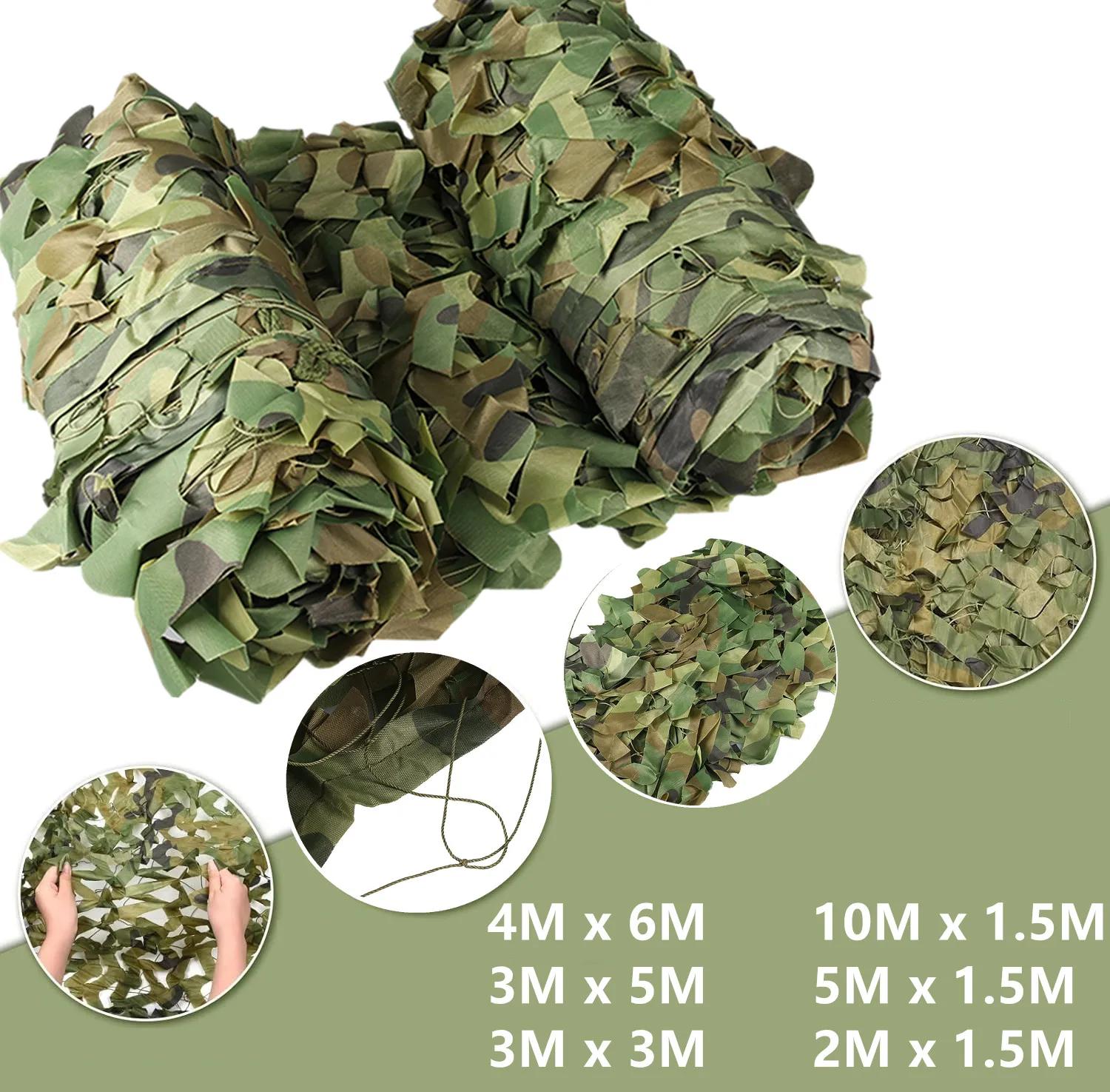 Caça camuflagem net, 10m x 1.5m, 4m x 6m, treinamento do exército, guarda-sol, redes de malha para camping, abrigo solar militar - Image 1