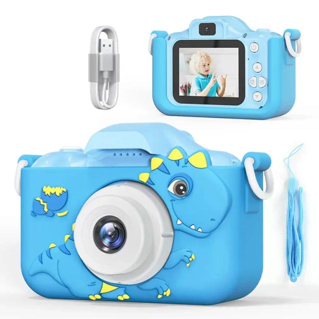 Mini Câmera Infantil 1080p HD Zoom 8x Dupla Câmera para Meninos e Meninas
