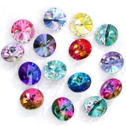 6/8/10/12/14mm mix redondo cristal k9 vidro strass apliques pedras extravagantes para artesanato cola decoração do vestuário de natal - Image 2
