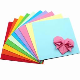 100 folhas de papel origami dupla face cor quadrada guindaste de papel dobrável para projetos de artes e ofícios infantis diy 15x15 cm - Image 2