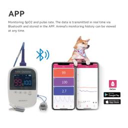 Oxímetro Do Pulso Bluetooth para Animais de Estimação, Berry Monitor Veterinário, Freqüência Cardíaca, Saturação de Oxigênio, SPO2 Pulso, Dog Use - Image 5