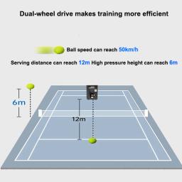 Máquina de bola de tênis profissional portátil, Controle Automático Lançador, Equipamento de treinamento com bateria - Image 4