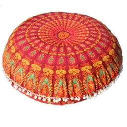 Bohemian Impresso Capa de Almofada para Casa, Rodada Fronha Padrão, Almofada Do Chão, Hotel, Bar, Decoração Do Carro, 43cm - Image 3