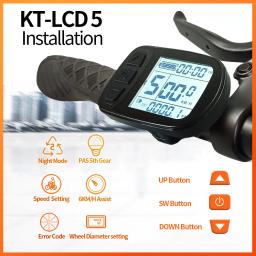 Kit de conversão impermeável para bicicleta elétrica, Ebike KT LCD5, LCD5, SM, 36V, 48V - Image 6