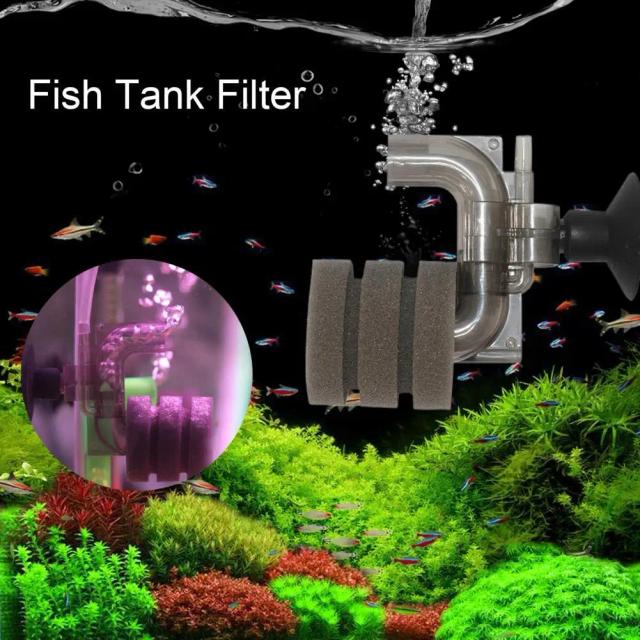 Filtro de Tanque de Peixes com Ventosa Forte, Multi-Camada e Esponja Biológica para Aumento de Oxigênio em Aquários