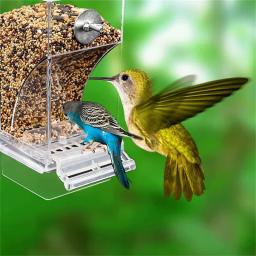 Alimentador Automático para Periquitos Pequenos e Médios, Sem Alimentadores de Pássaros, Recipiente De Alimento De Semente De Acrílico, Bebedor, Acessórios De Gaiola - Image 4