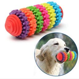 Novo durável de borracha pet cão filhote de cachorro gato dentição dental dentes saudáveis gengivas mastigar brinquedo cão coisas brinquedos para cães grandes jouet chat - Image 3