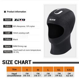 Equipamento De Pesca Subaquática 3MM Neoprene Tampas De Natação Kitesurf Windsurf Chapéus Caça Snorkeling Mergulho Piscina Cap Natação - Image 5