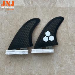 JNJ-FCS II-Prancha preta, Akila Twin Fins, feita por fibra de vidro e Honeycomb - Image 5