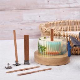 50 pces vela pavio de madeira para velas forma de cera de soja ou palma para vela que faz fontes 13/12.5/8mm diy velas que fazem mechas de madeira - Image 4