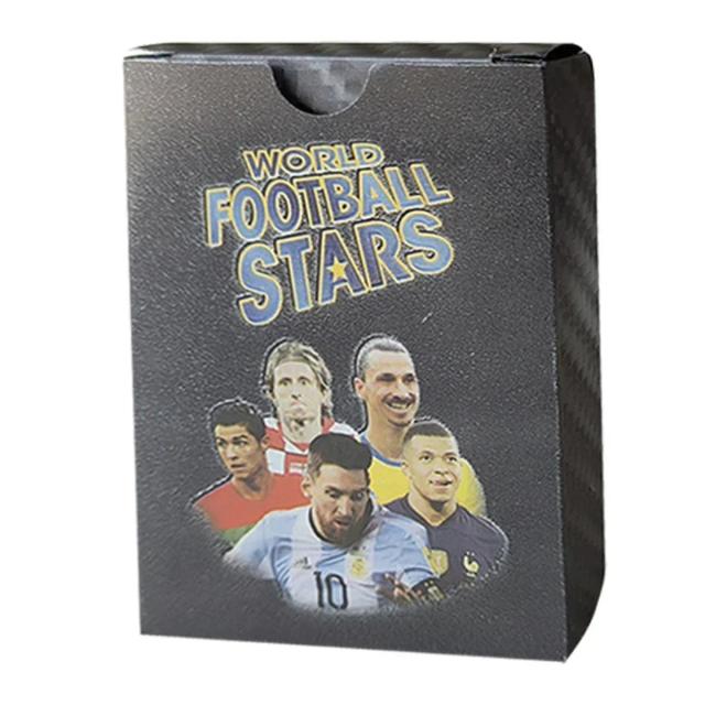 Preço de fábrica 55 peças cartão de futebol ouro preto prata messi edição limitada assinatura série negociação cartão de jogador de futebol presente superior