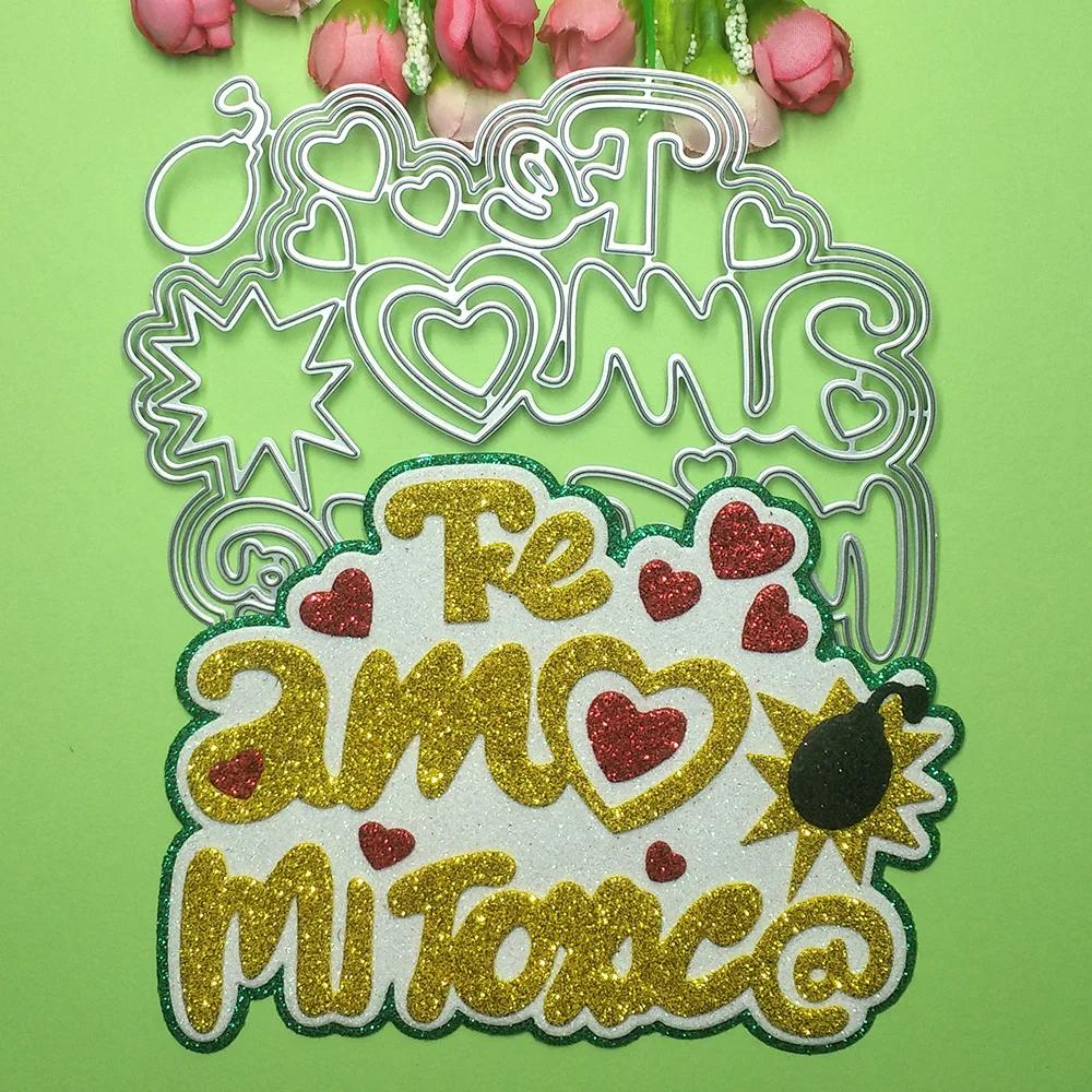 Novo espanhol frases corte dados diy scrapbook, cartão em relevo, álbum de fotos decoração, artesanato artesanal - Image 1