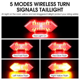 West biking capacete lâmpada da bicicleta sela luzes traseiras 2 em 1 controle remoto turn signal noite equitação segurança aviso ciclismo luz traseira - Image 2