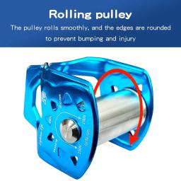 Polia de alumínio cabo mosquetão com Widen Ball Bearing, Escalada Acessórios e Outdoor Flood Rescue Pulley, 30KN - Image 3