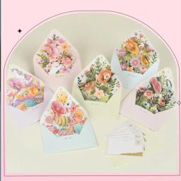 Cartões de Ação de Graças com Flores, 3D Pop Up, Inclui Envelope e Etiqueta, Presente para Todas as Ocasiões com Adesivo - Image 3