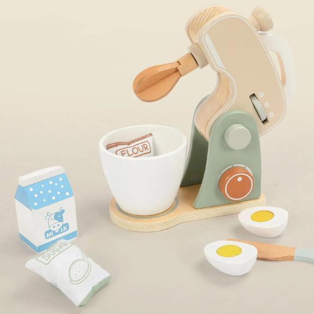 Brinquedo Liquidificador de Madeira Infantil para Aprendizagem e Desenvolvimento