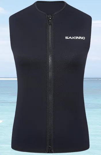 Fato de mergulho sem mangas para homens e mulheres, proteção solar, aquecimento, natação, surf, mergulho, Dri, Vest3, MMA - Image 1